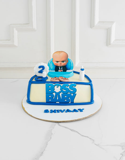 Boss Baby Semi Design Cake - Creme Castle