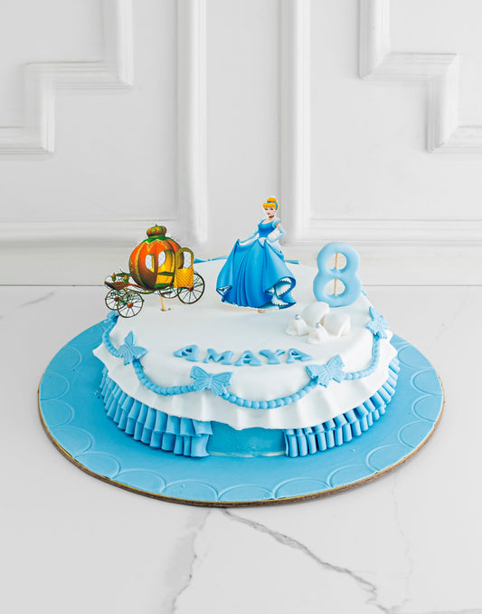 Cinderella Theme Cake in Frills by Creme Castle