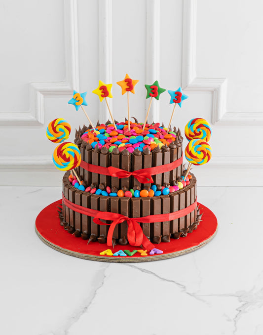 KitKat Gems Tier Cake