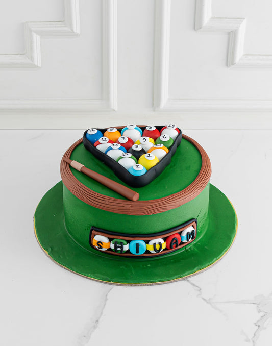 Snooker Theme Cake