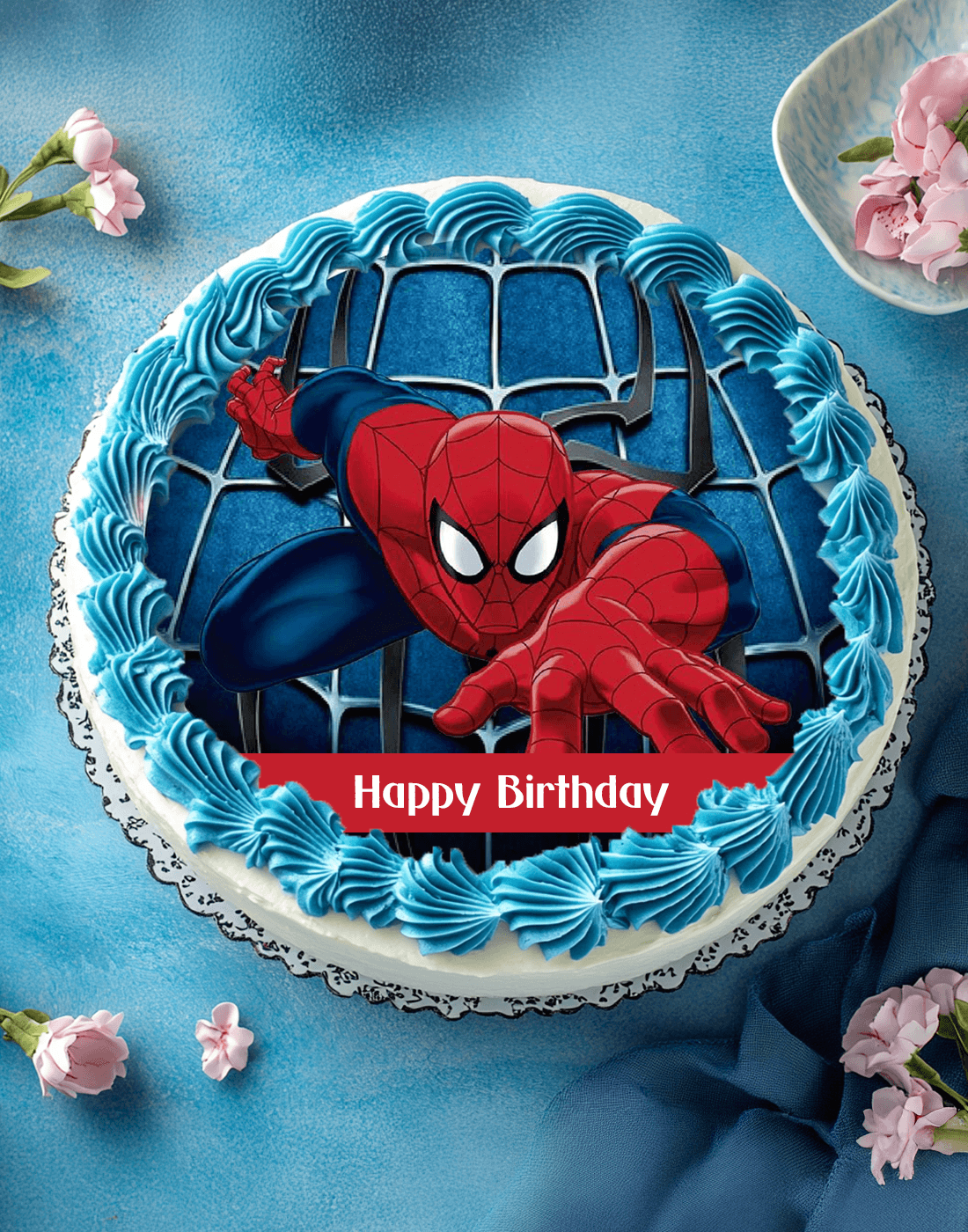 Spidey Web Photo Cake