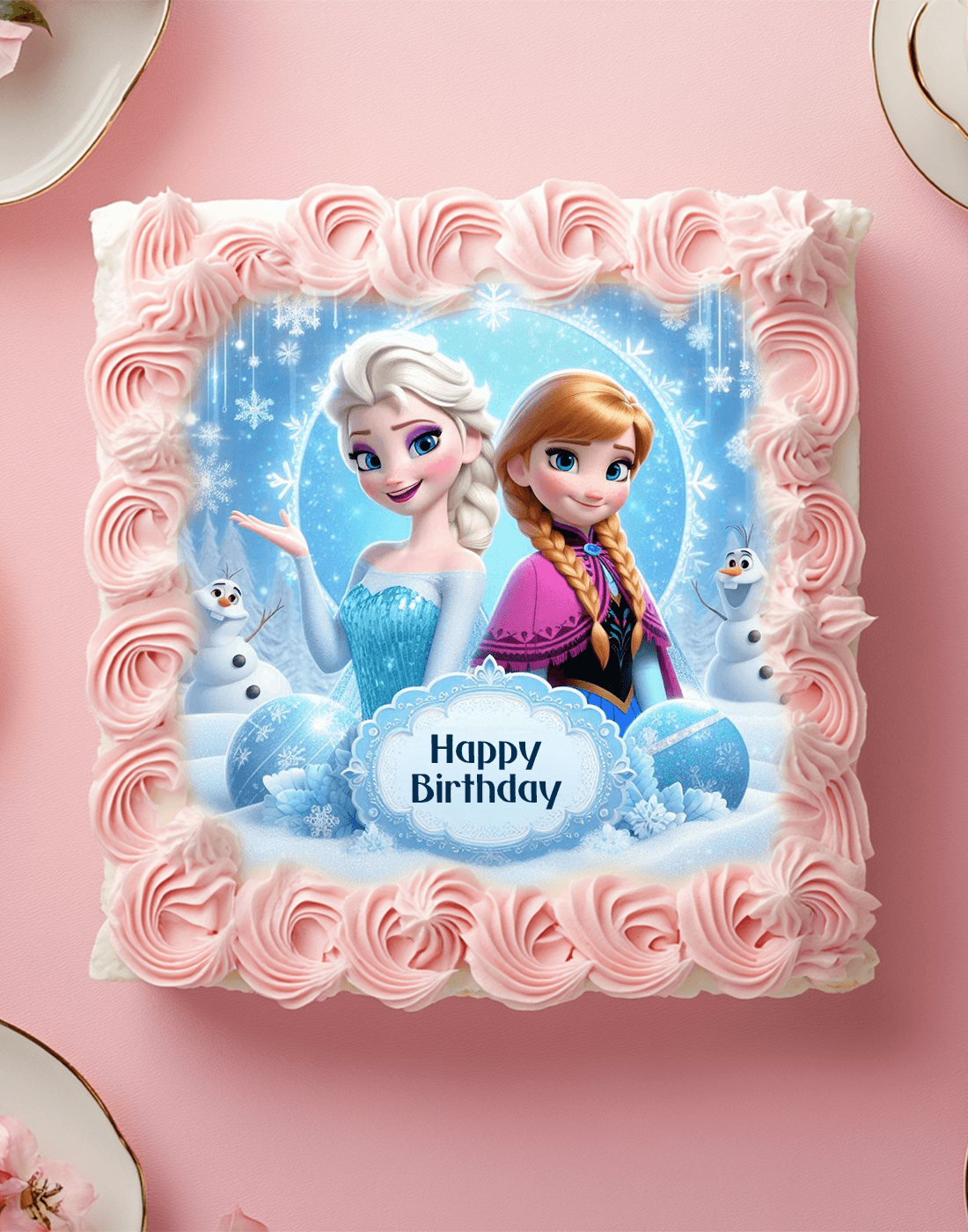 Frozen Girls Photo Cake