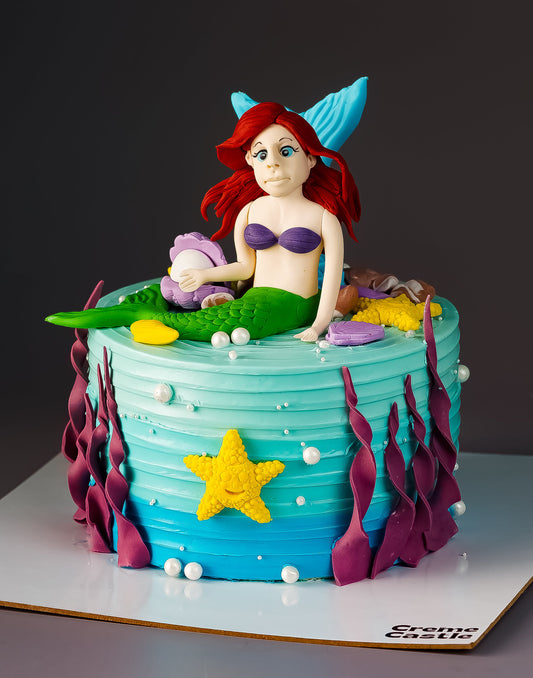 Ariel Mermaid Cake - Creme Castle