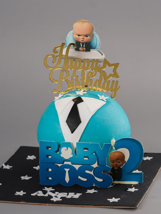 Boss Baby Round Pinata Cake. Noida & Gurgaon