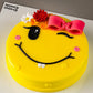 Emoticon and Bow cake - Creme Castle