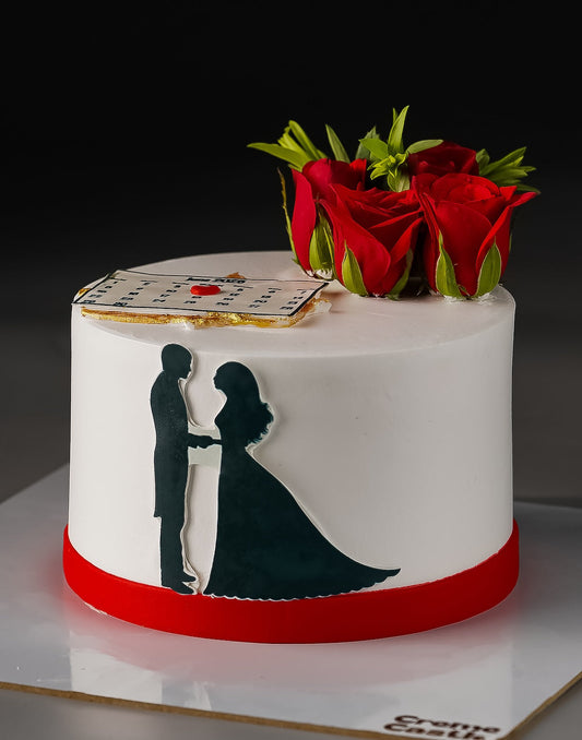Proposal Date Cake - Creme Castle