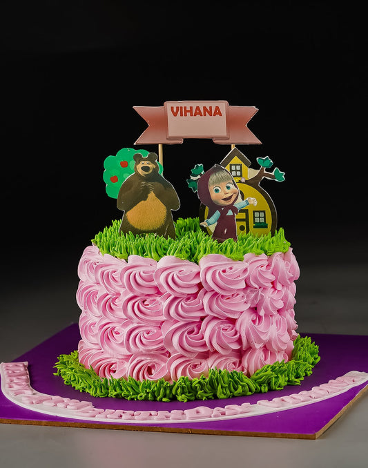Masha & the Bear Cream Cake. Birthday Cakes for Kids. Noida & Gurgaon