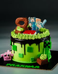 Minecraft Drip Design Cake for Kids