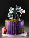 Dad Son Drip Design Cake for Father's Day