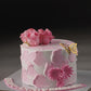 Pink Shaded Floral Design Cake - Creme Castle