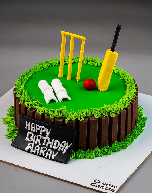Cricket Cake with Pitch by Creme Castle