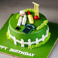 Cricket Theme Cake in Green by Creme Castle
