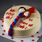 Couple Knot Anniversary Cake