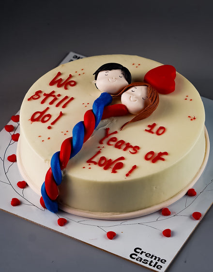 Couple Knot Anniversary Cake