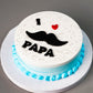 Fathers Day Moustache Bento Cake - Creme Castle