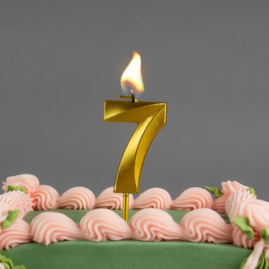 7 Number Candle - Creme Castle