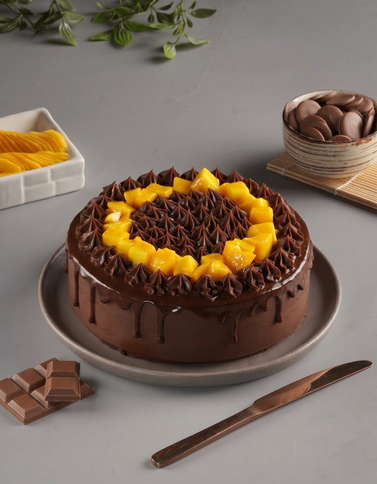 Mango Choco Truffle Cake - Creme Castle