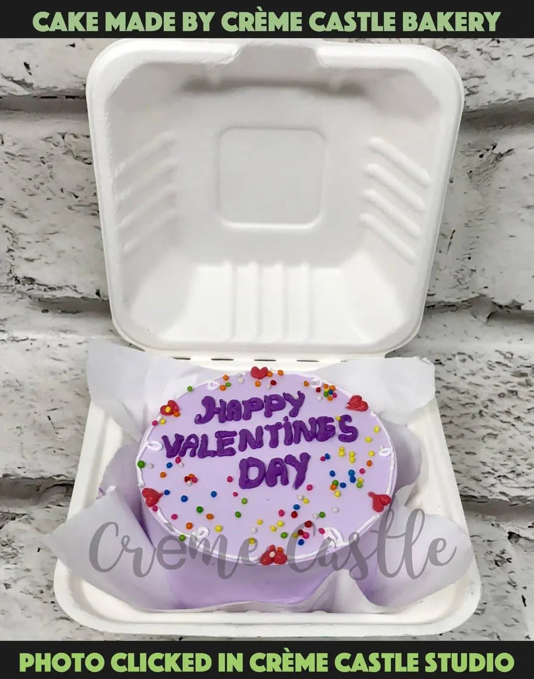 Purple Valentine Bento Cake. Noida and Gurgaon