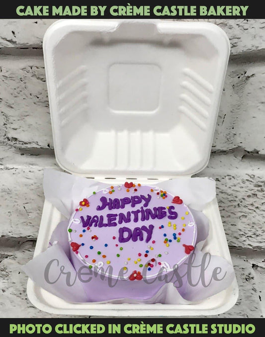 Purple Valentine Bento Cake. Noida and Gurgaon