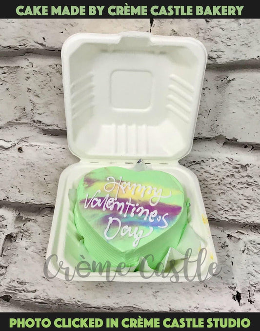 Green Heart Bento Cake. Noida and Gurgaon