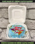 Blue Heart Bento Cake
