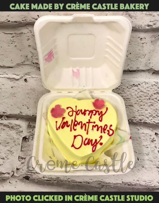 Yellow Heart Bento Cake. Noida and Gurgaon