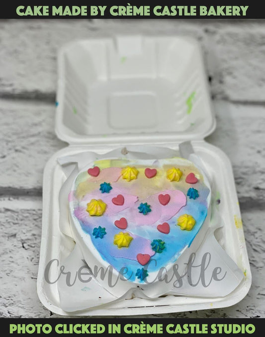 Heart Pastel Bento Cake. Noida and Gurgaon