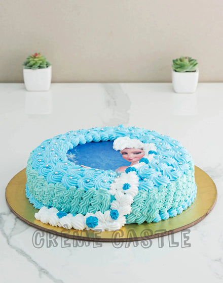 Frozen Elsa Birthday Cake - Creme Castle