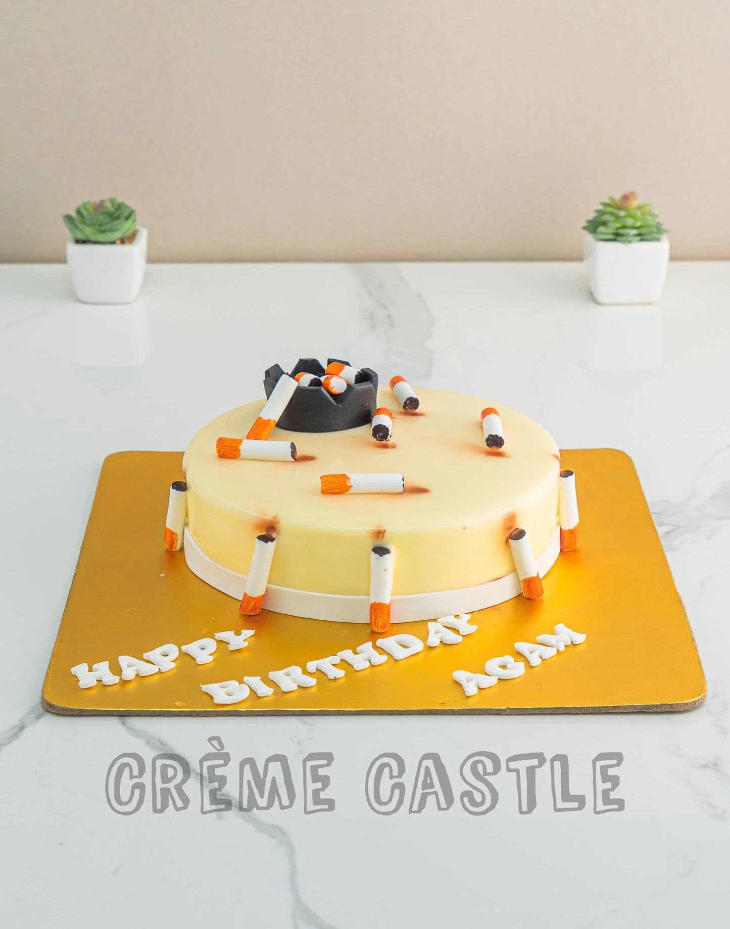 Smoker Theme Cake - Creme Castle