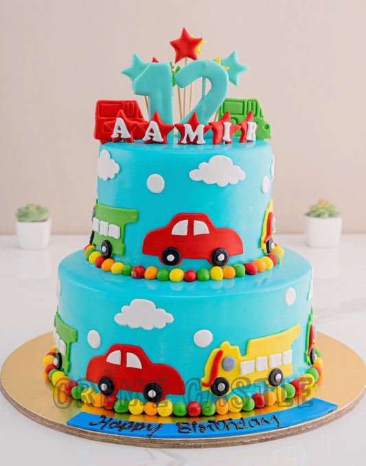 Cars Theme Cake by Creme Castle