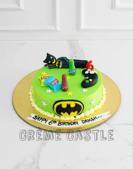 Batman and Chill Birthday Cake