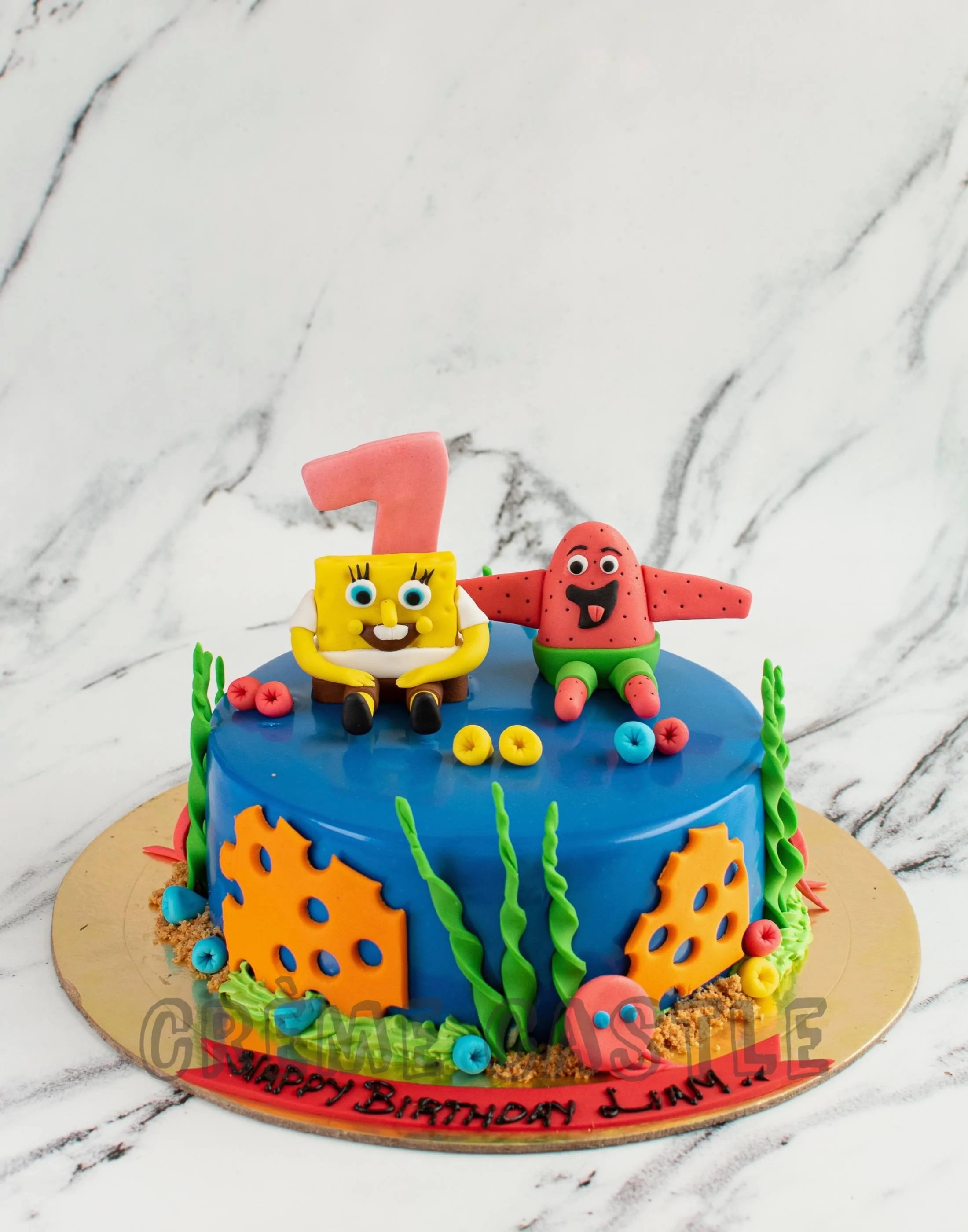 Decorating a SpongeBob themed cake with buttercream #fy #fyu #fyp #for... |  TikTok