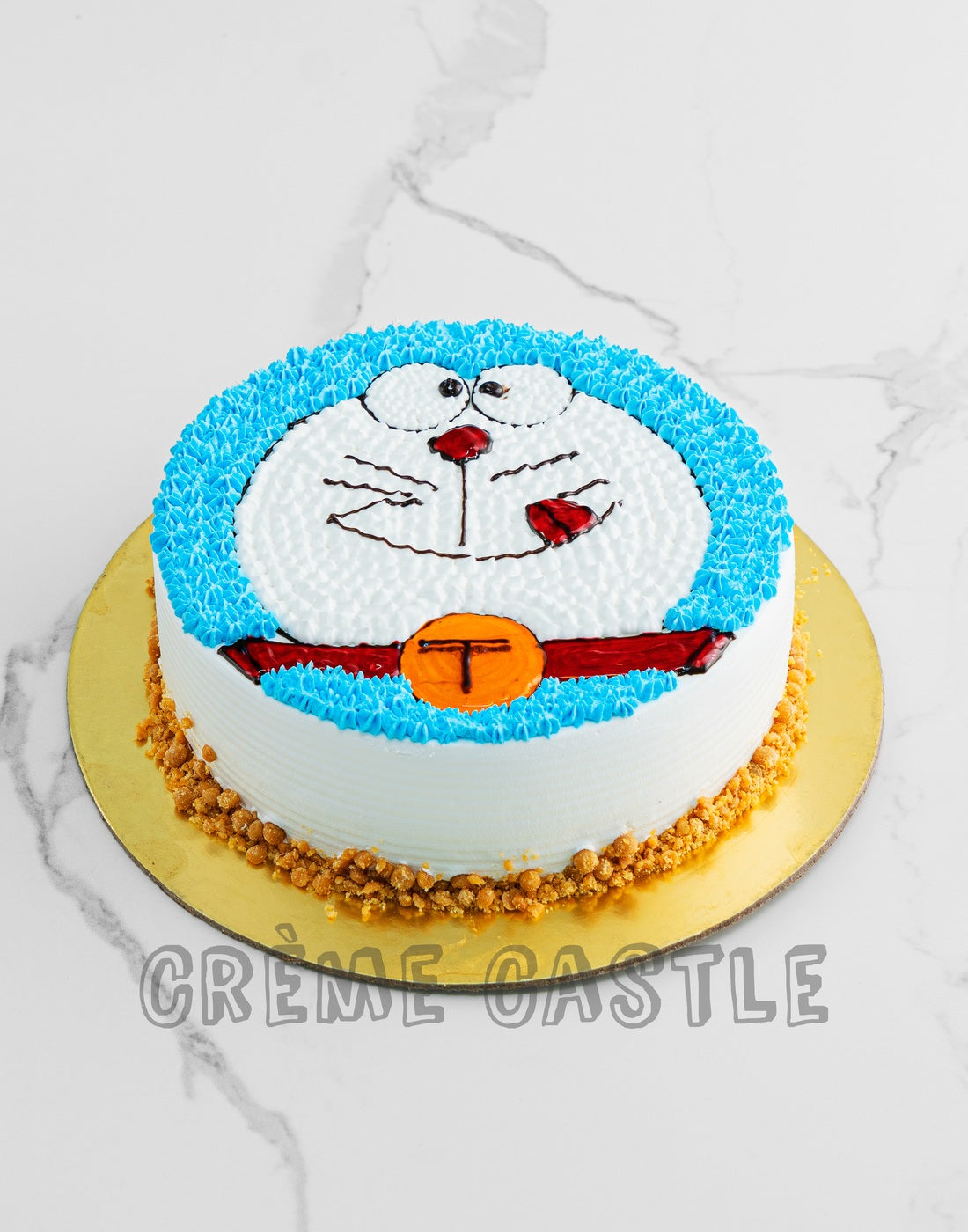 Doremon Face Cake Cake Design for Son and Boys Noida  Gurgaon  Creme  Castle