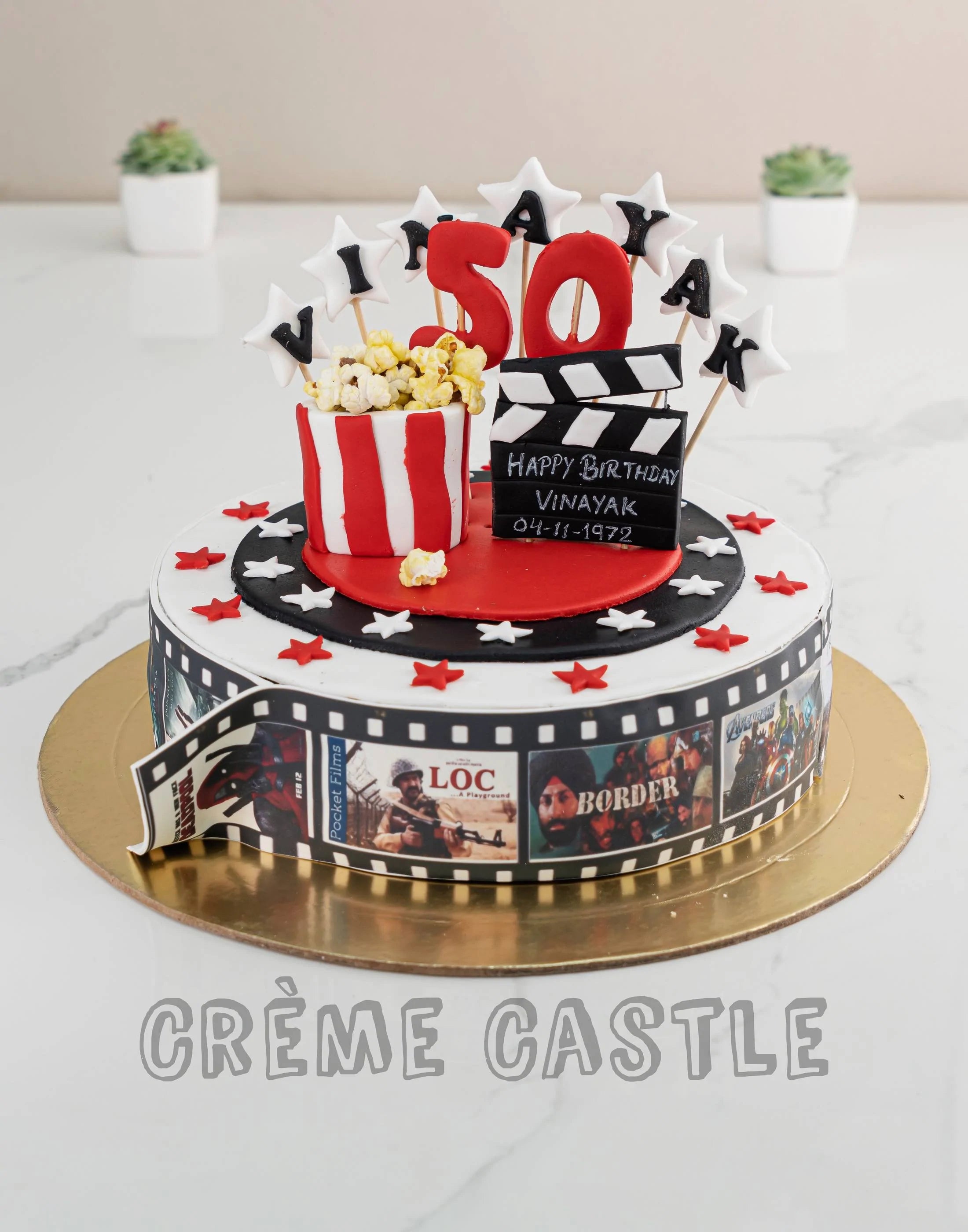 Wedding Cake with a Bride & Groom Chocolate Topper | Bakersfun