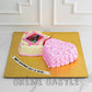 Double Heart Cake - Creme Castle