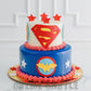 Superman Theme Cake. Wonder Woman Cake by Creme Castle