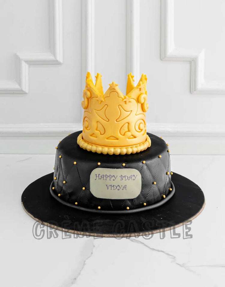 Birthday cake for Husband King and Crown theme cake Creme Castle
