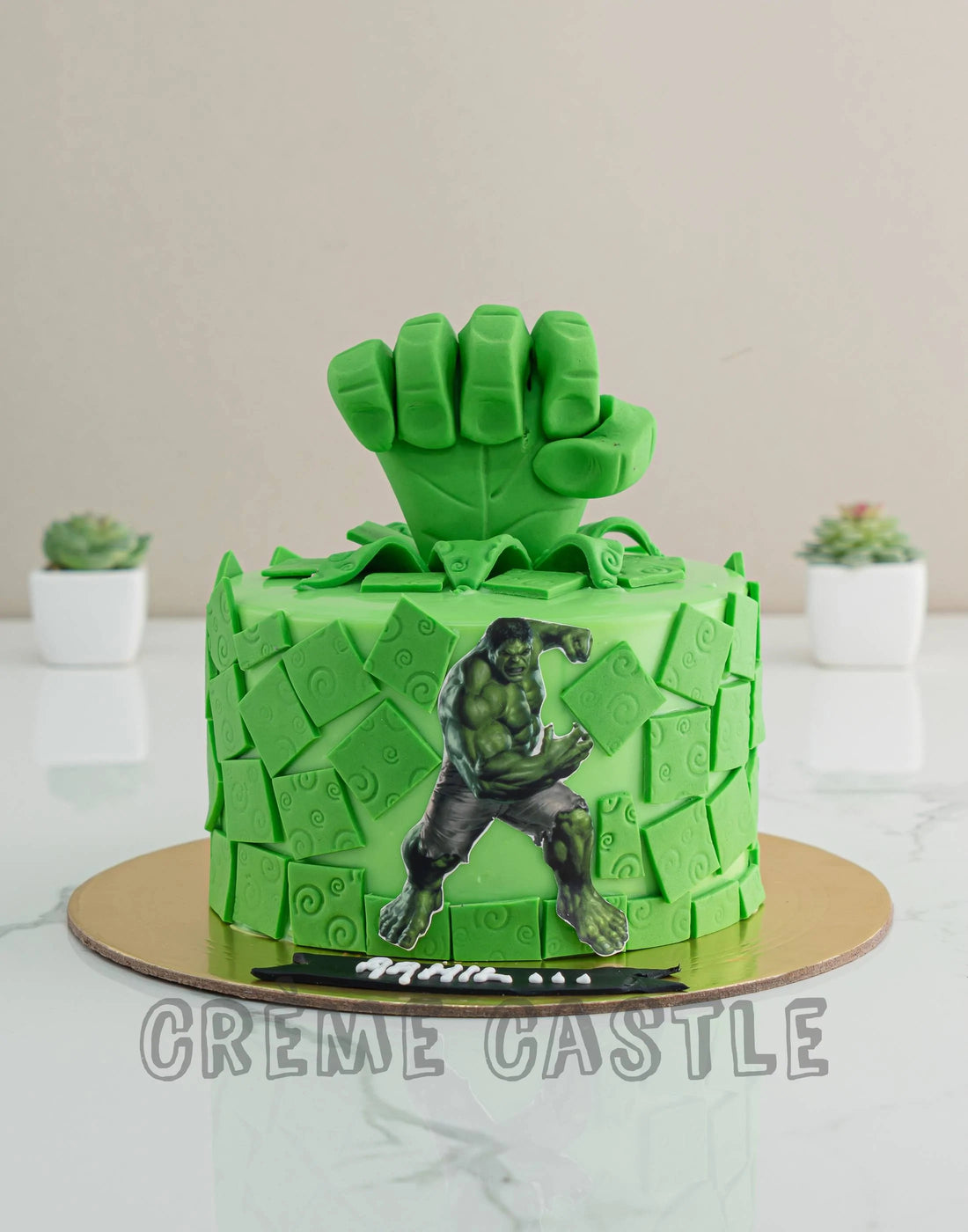 Hulk Theme Cake by Creme Castle