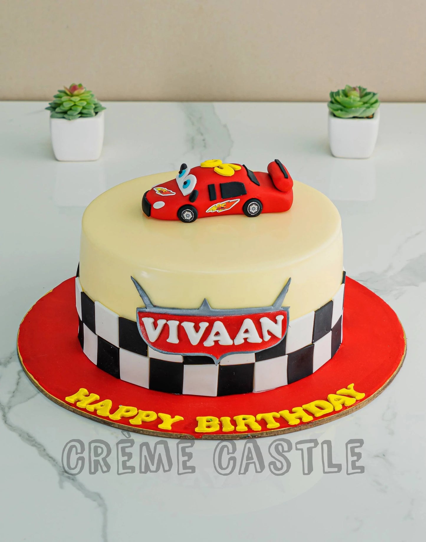 Pixar McQueen Car Cake by Creme Castle