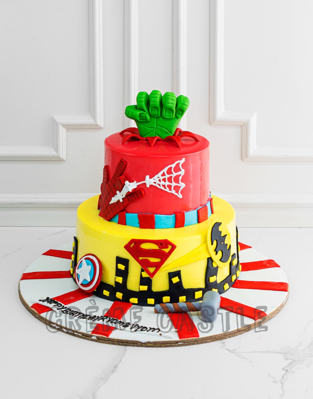 Superhero Theme Birthday Cake | bakehoney.com