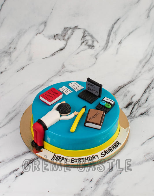 Tired Workaholic Cake. Cake Designs For husband. Noida & Gurgaon