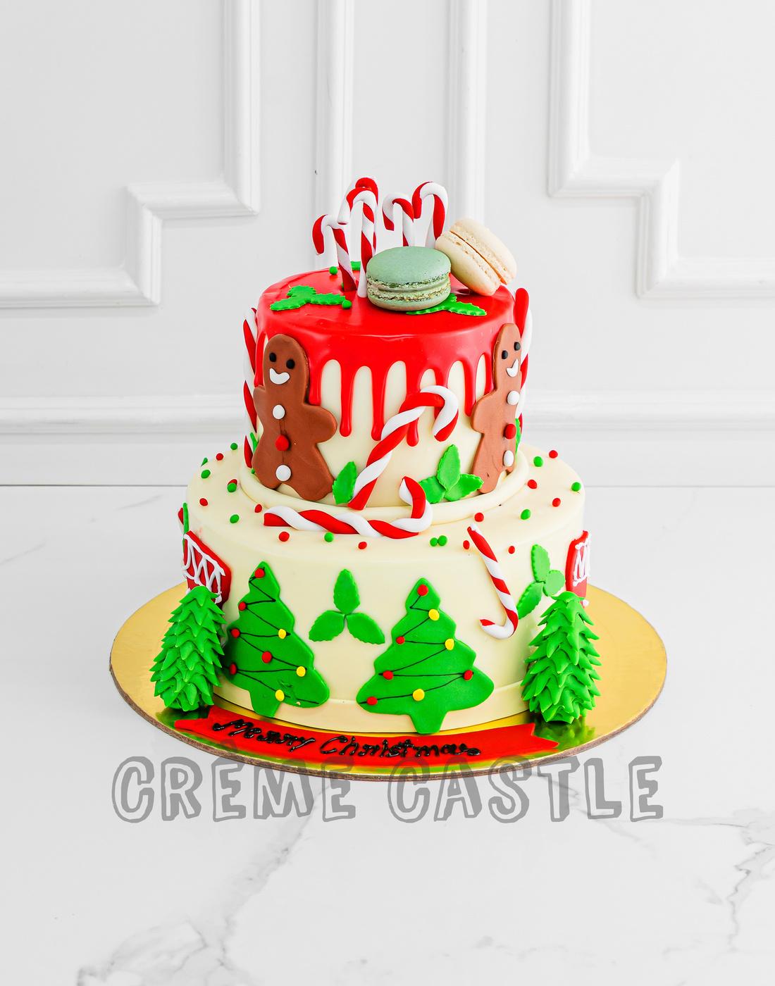 Christmas Cake - Creme Castle