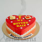 Cute Heart Shape Cake by Creme Castle