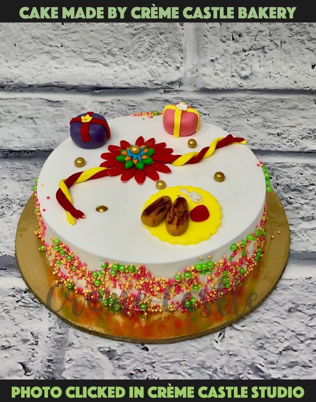 Rakhi Cream Cake - Creme Castle