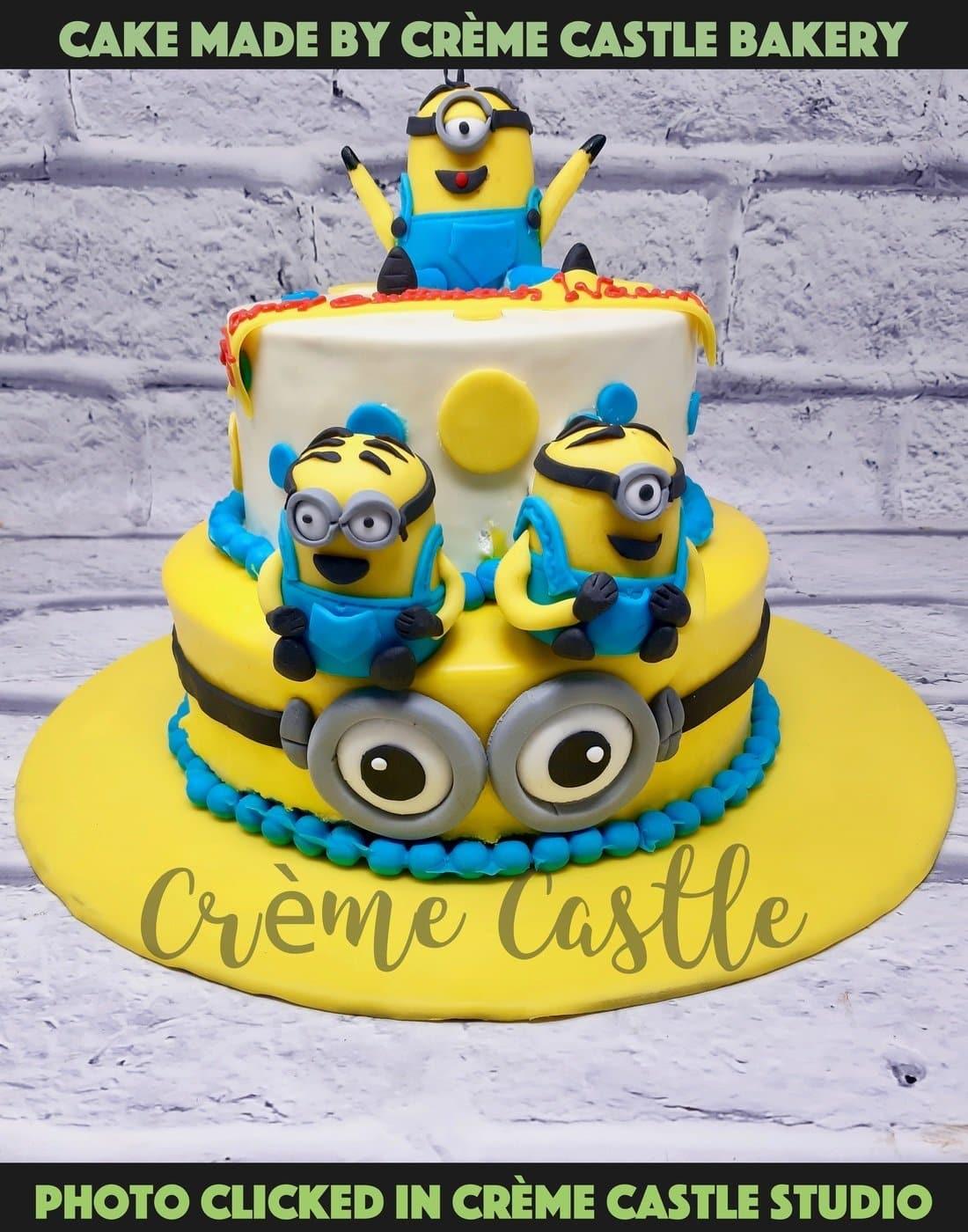Minion Tier Cake 2 - Creme Castle