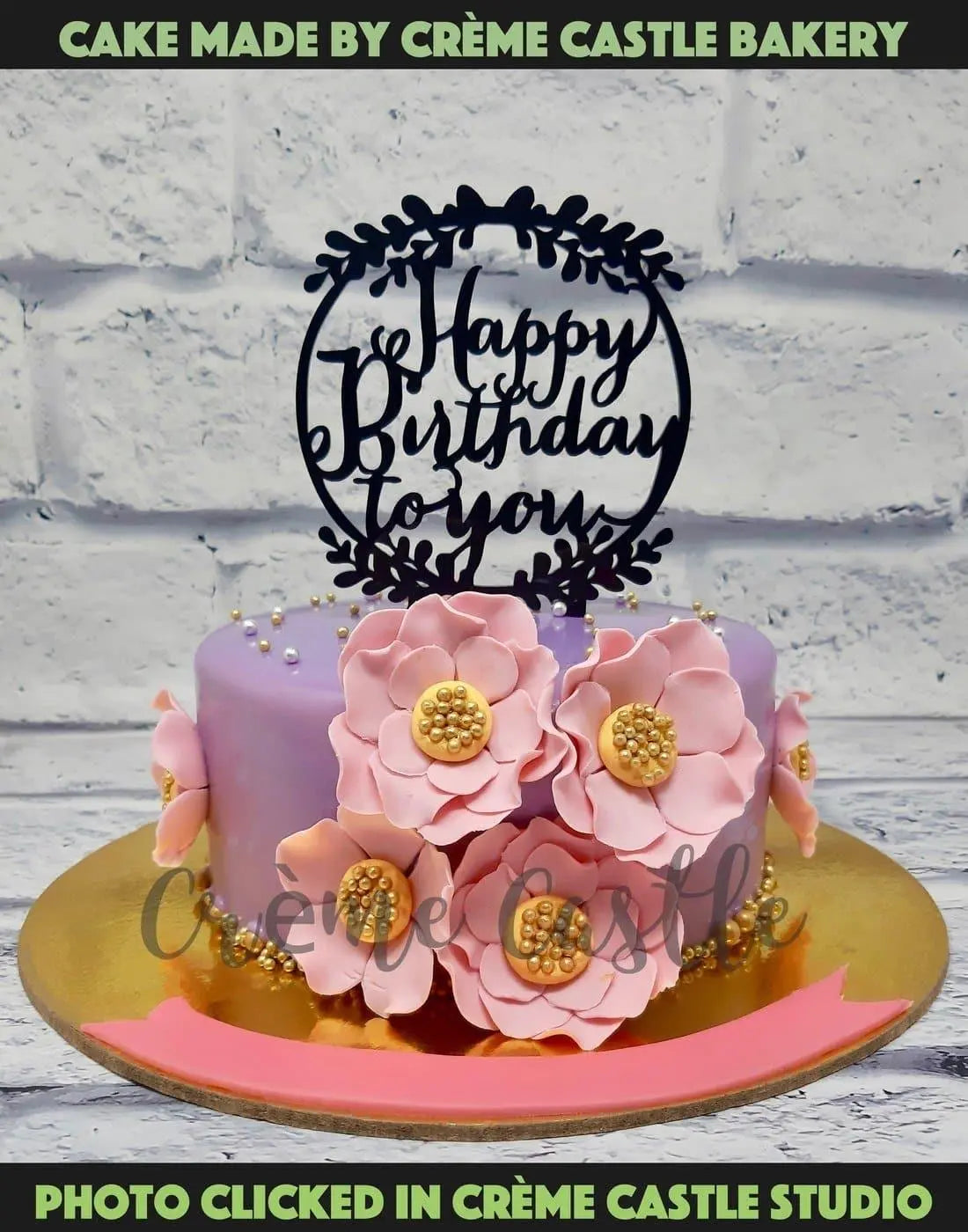 Floral Purple Cake. Customized Cakes Bakery. Noida & Gurgaon