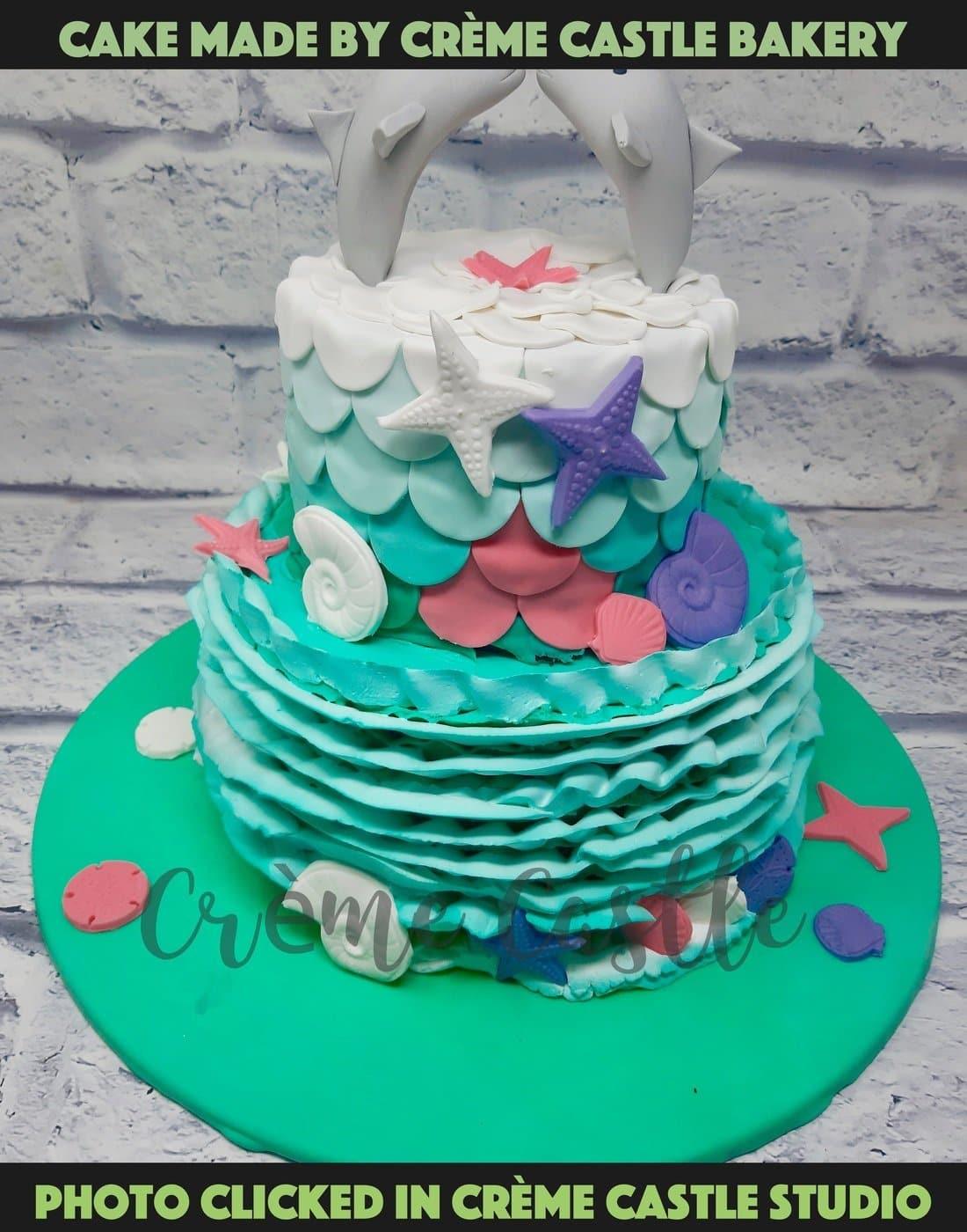 3D Dolphin Birthday Cake — Skazka Cakes