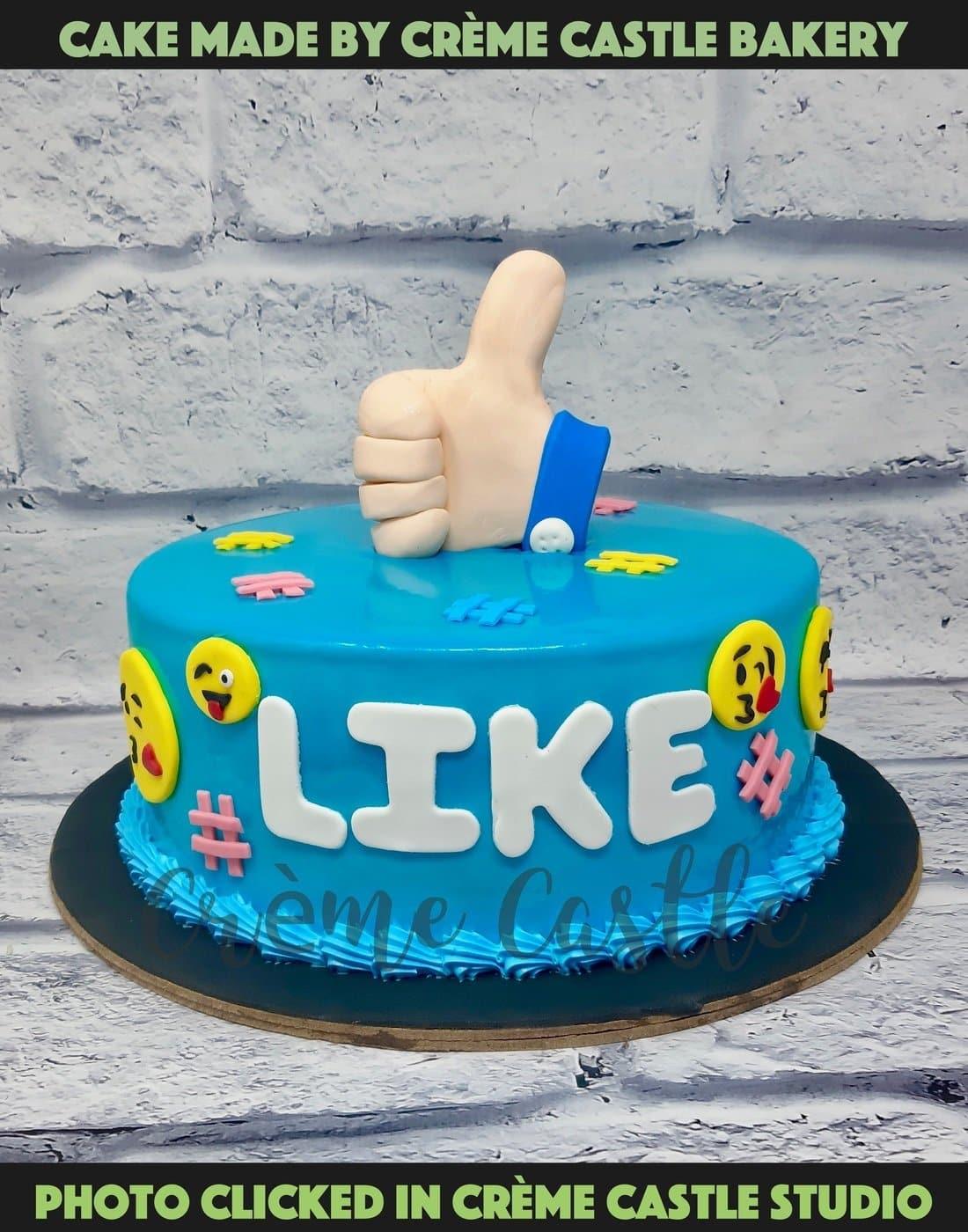 Facebook Theme Cake - Creme Castle