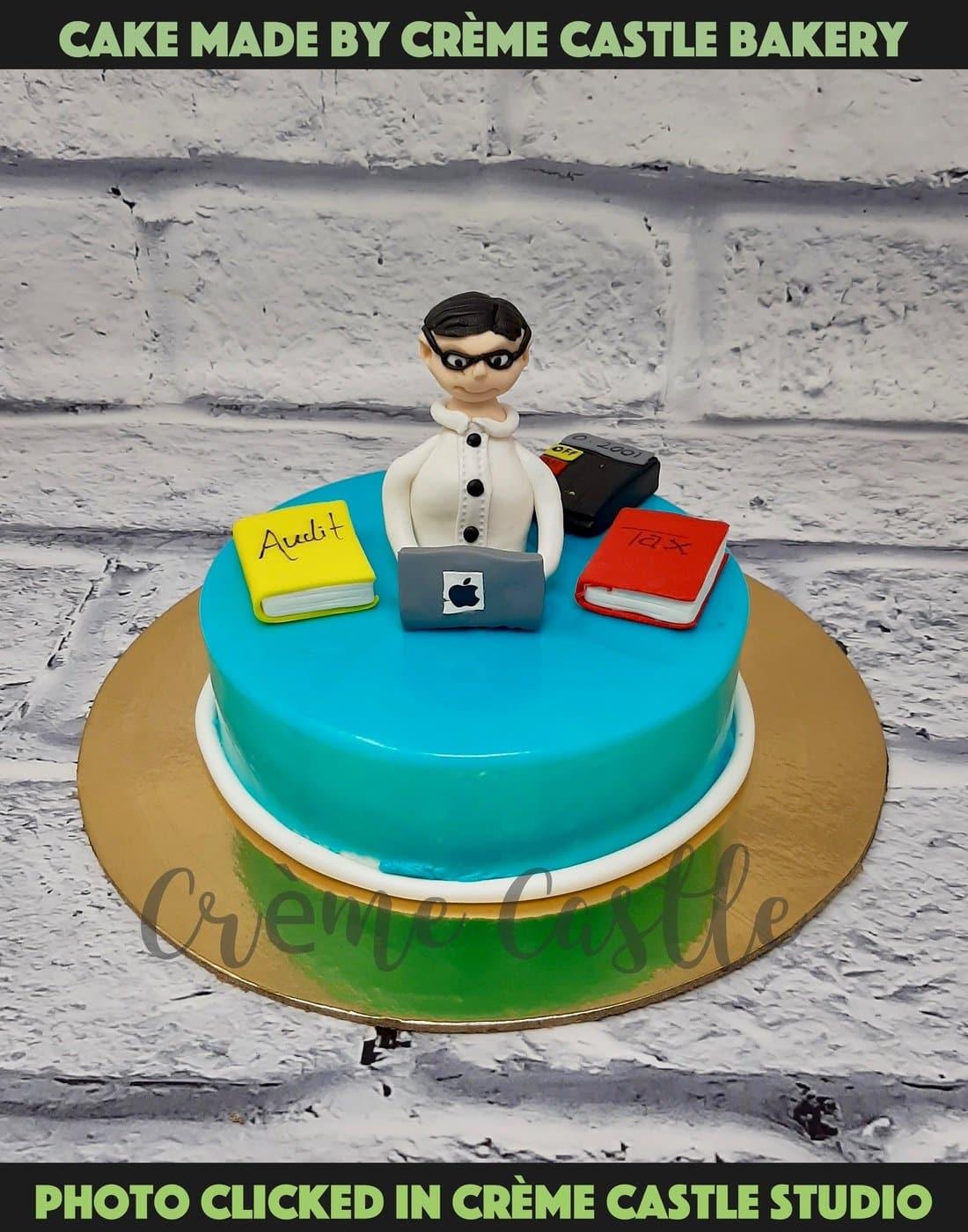 Bake My Day by Shweta Nuwal - Birthday Cake For A Chartered Accountant 😀😀  Wat better cake would be for a CA 😀😀😀 #egglesscake #chocolatecake  #darkchocolate #customized #fondant #homebaker #Kolkatabaker | Facebook