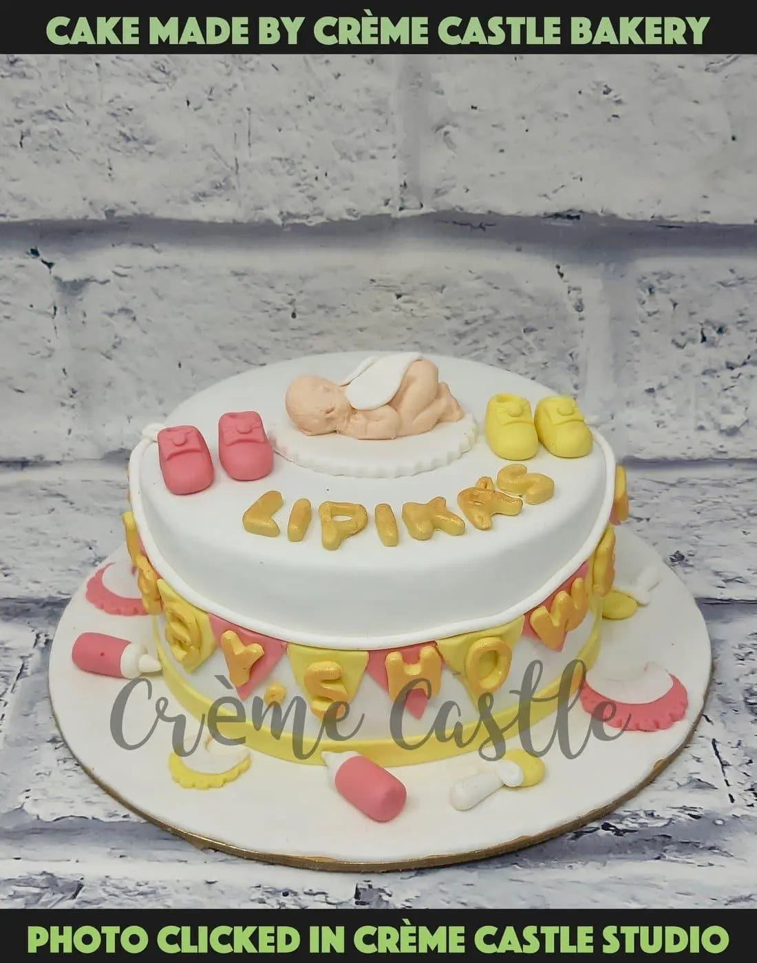 Napping Baby Cake - Creme Castle